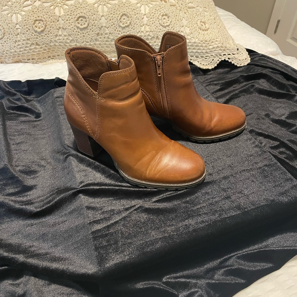 Brown Leather Ankle Boots